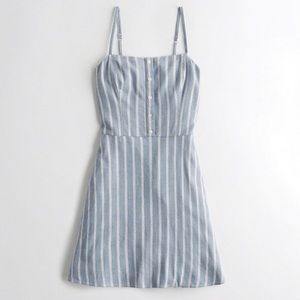 Hollister blue stripped dress